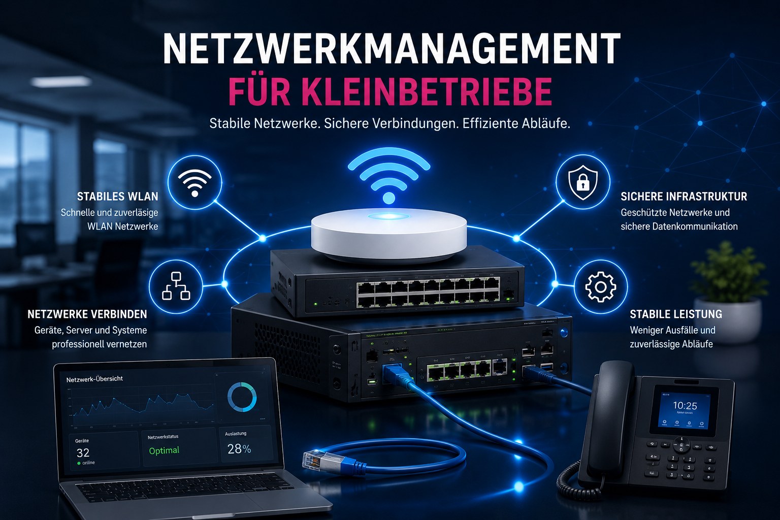 WLAN- und Netzwerkprobleme vermeiden in kleinen Unternehmen